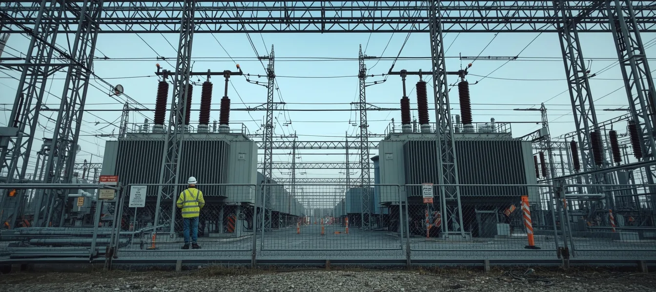 two people at a power station looking at a computer screen for the contractor jobs blog on Astute People's website