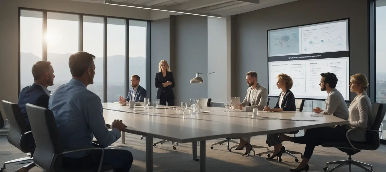 labour market data - a group of engineers standing around a blueprint