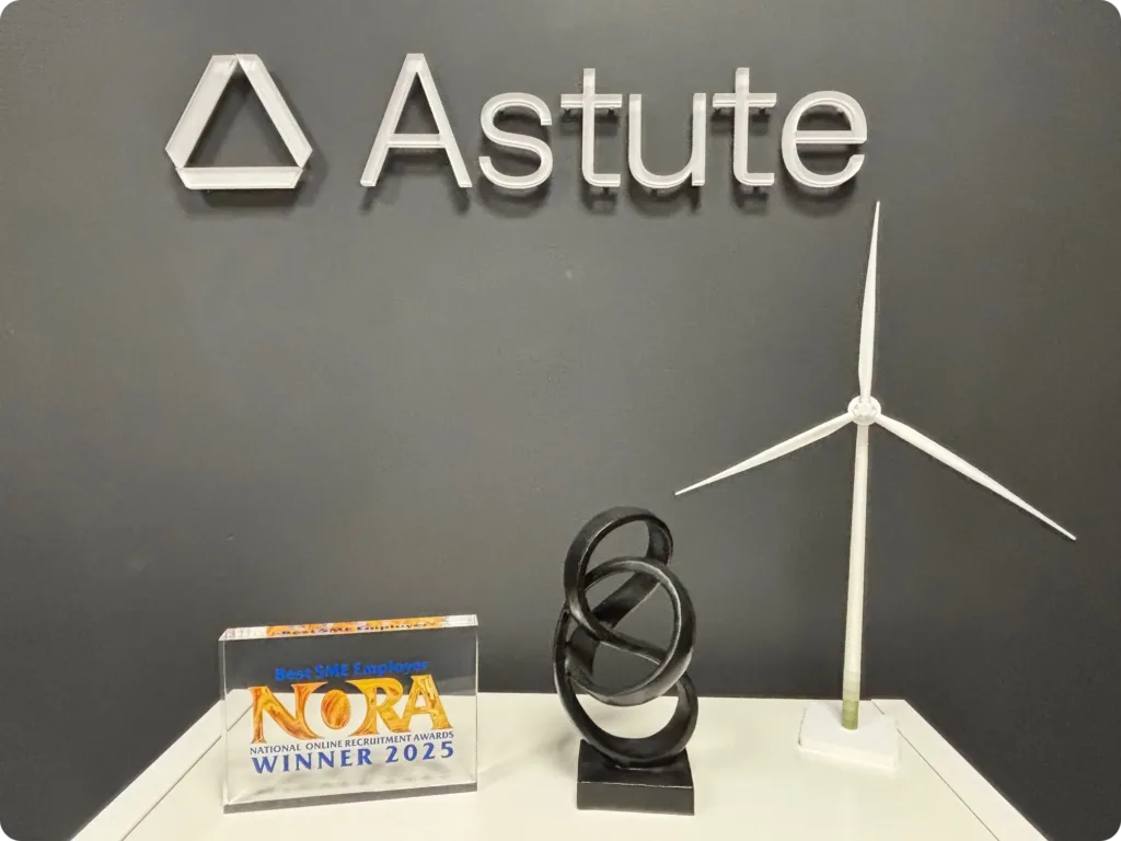 nora award at astute's head office in portsmouth