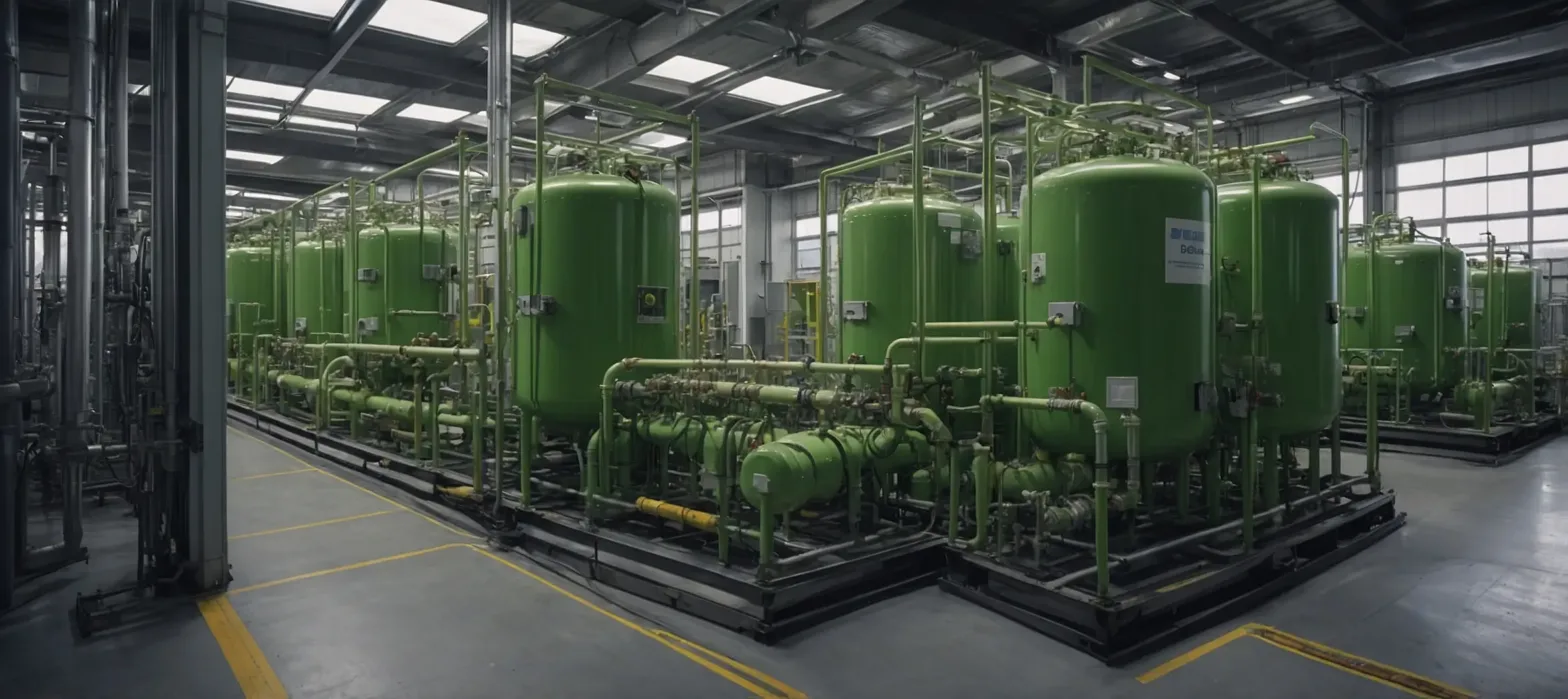 an image of multiple on short wind turbines in a large field by the water on the employees need new skills blog