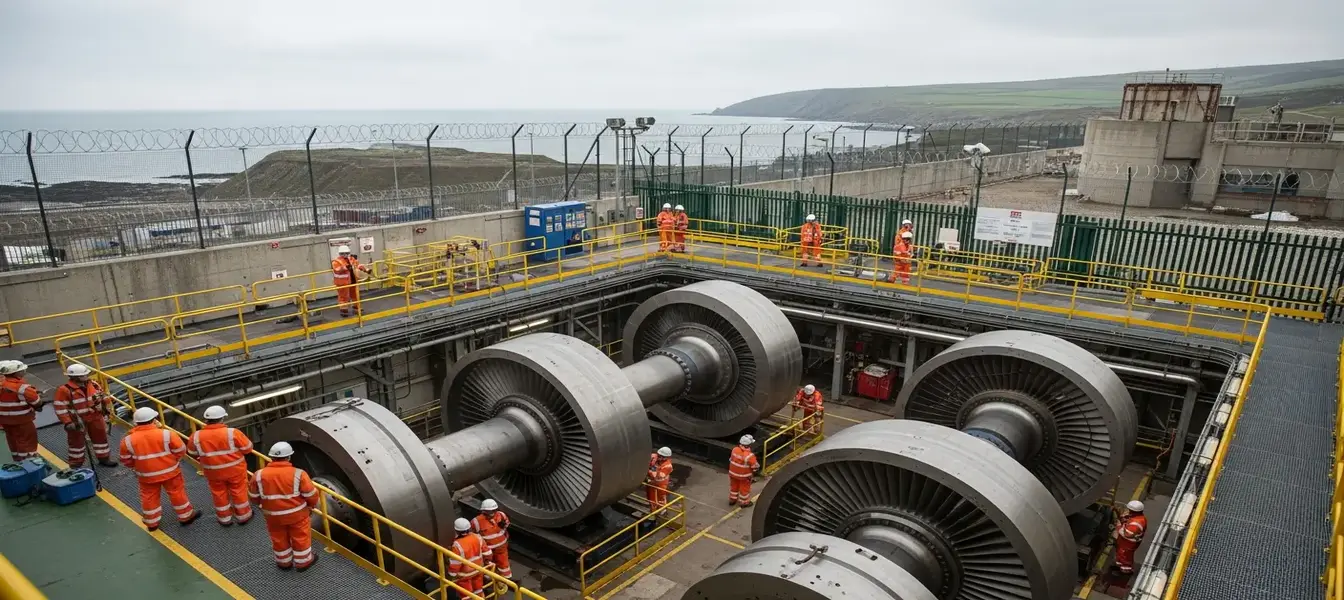 a graphic of a nuclear power plant drawing - on the nuclear decommissioning challenges blog