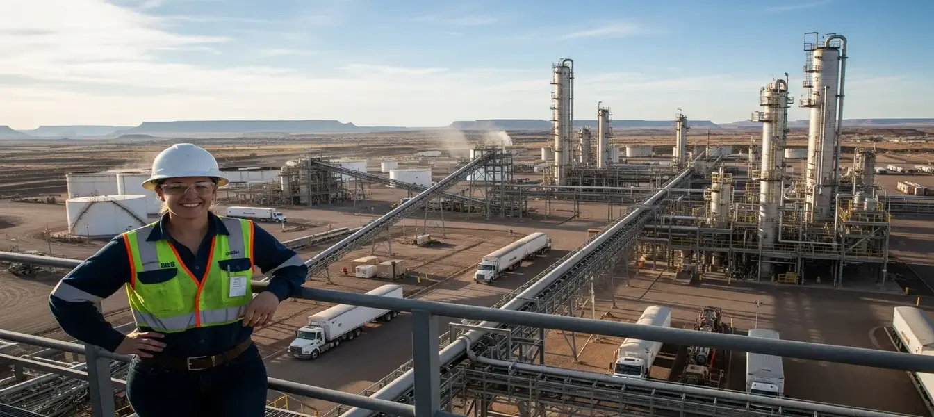 An EHS Manager standing with a hardhat in his hands