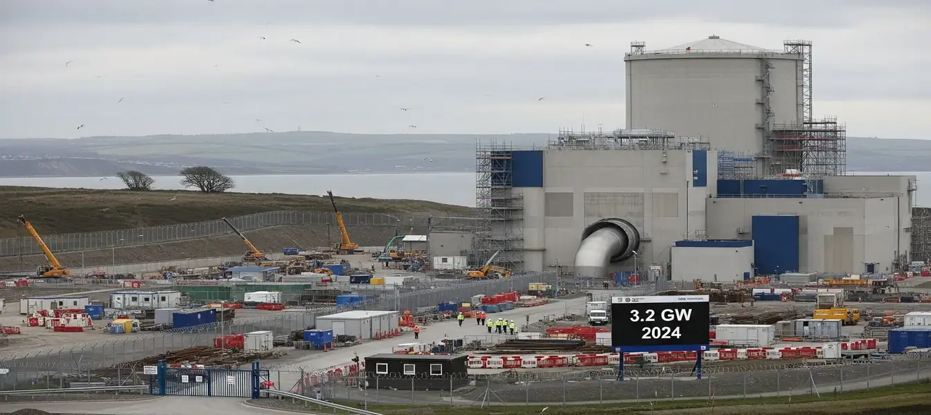 Wind turbines in a field producing clean energy
