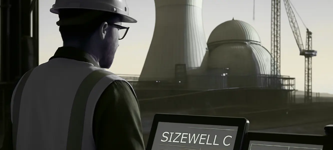 ai generate image of a person working on a nuclear plant