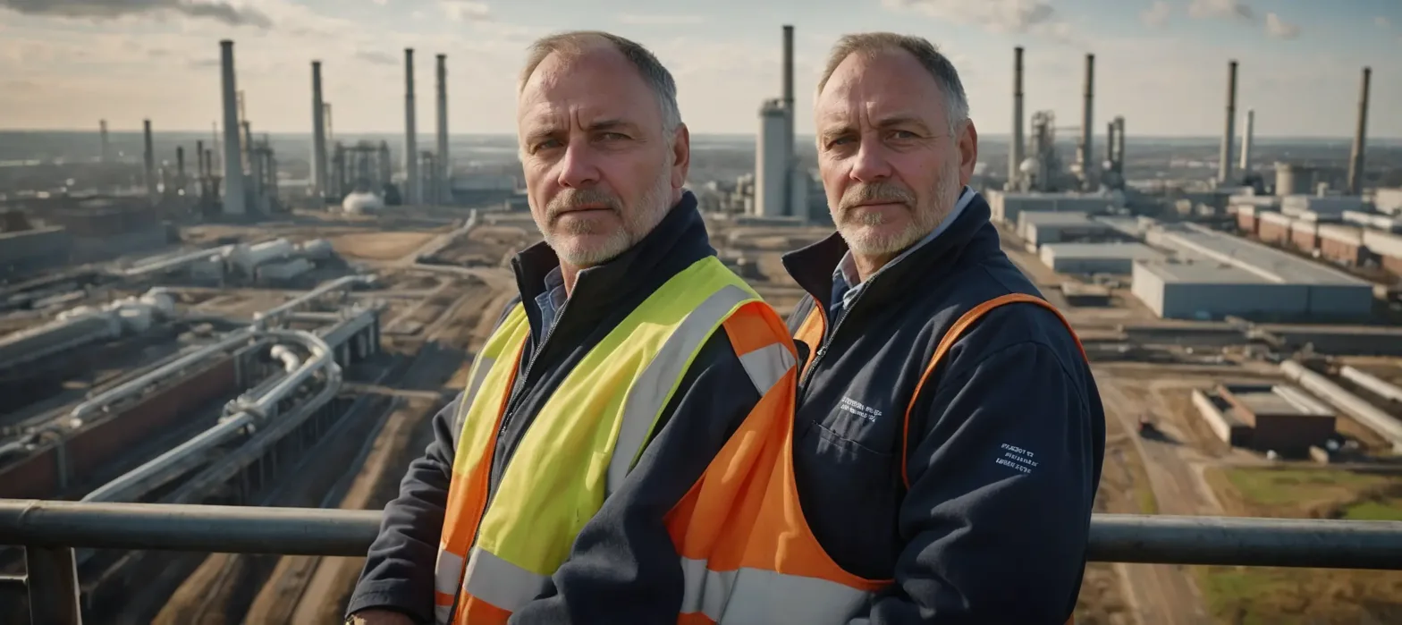 An image of four of energy recruitment agency Astute's team holding Young Lives vs Cancer signs, they are stood in front of balloons in the shape of the number 10000