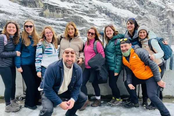 Snow capped Swiss Alps